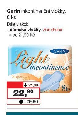 Carin inkontinenční vložky