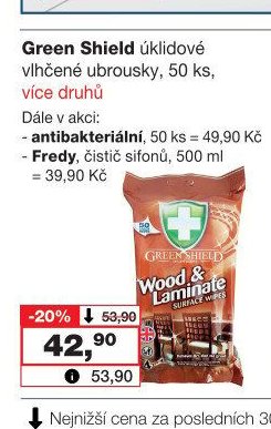 Green Shield úklidové vlhčené ubrousky