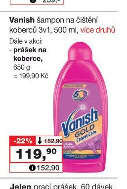 Vanish šampon na čištění koberců 3v1