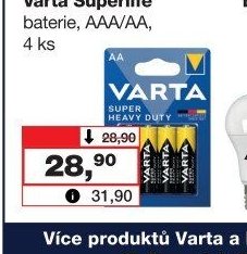 Varta Superlife baterie, AAA/AA, 4 ks