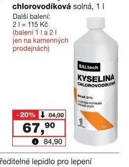BALTECH Kyselina chlorovodíková solná, 1 l