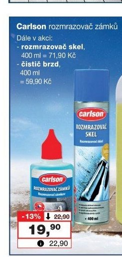 Carlson rozmrazovač zámků, 400 ml