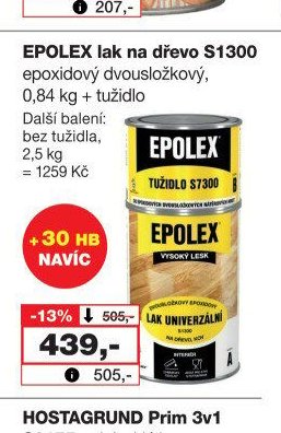 EPOLEX lak na dřevo S1300