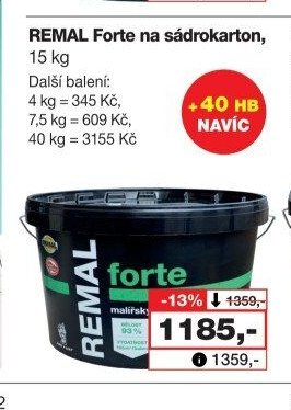 REMAL Forte na sádrokarton, 15 kg