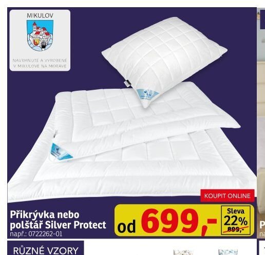 Přikrývka nebo polštář Silver Protect