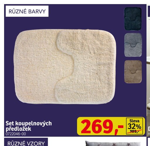 Set koupelnových předložek