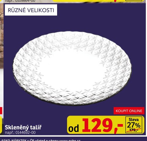 Skleněný talíř