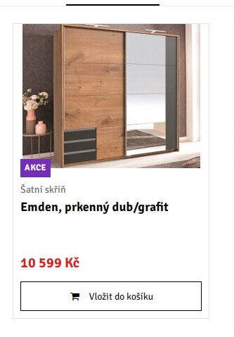Emden, prkenný dub/grafit