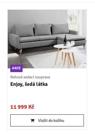 Enjoy, šedá látka