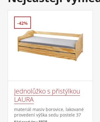 Jednolůžko s přistýlkou LAURA