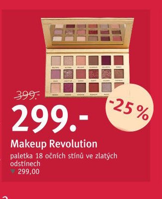 Makeup Revolution paletka 18 očních stínů