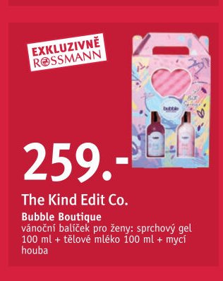 The Kind Edit Co. Bubble Boutique vánoční balíček pro ženy