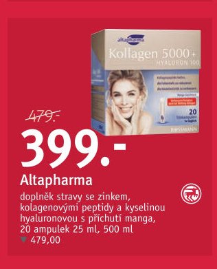 Altapharma doplněk stravy se zinkem