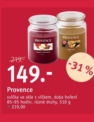 Provence svíčka ve skle s víčkem
