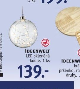 Ideenwelt LED skleněná koule