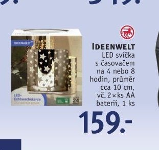 Ideenwelt LED svíčka s časovačem