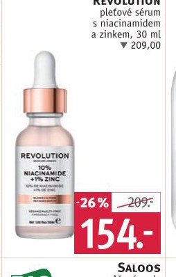 REVOLUTION pleťové sérum s niacinamidem a zinkem, 30 ml