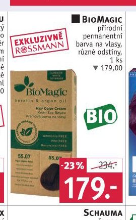 BIOMAGIC přírodní permanentní barva na vlasy