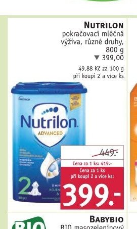 Nutrilon pokračovací mléčná výživa