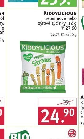 Kiddylicious zeleninové nebo sýrové tyčinky