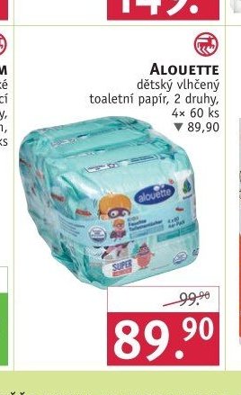 Alouette dětský vlhčený toaletní papír