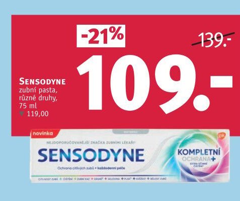 Sensodyne zubní pasta