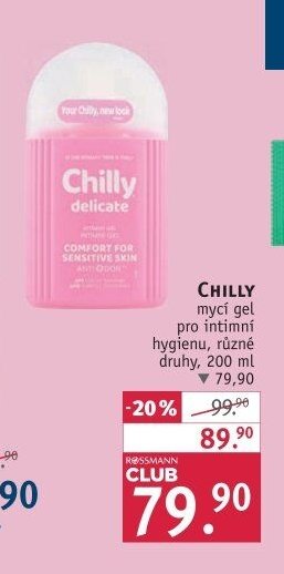 Chilly intimní mycí gel