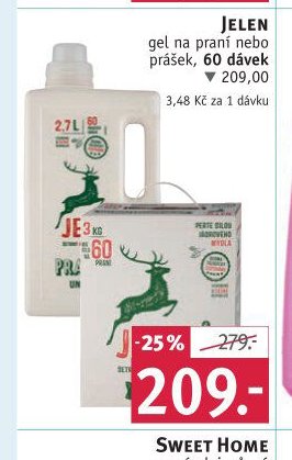 JELEN gel na praní nebo prášek