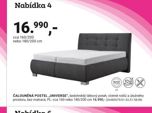 ČALOUNĚNÁ POSTEL „UNIVERSE“