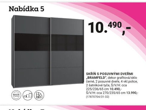 SKŘÍŇ S POSUVNÝMI DVEŘMI „BRAMFELD“