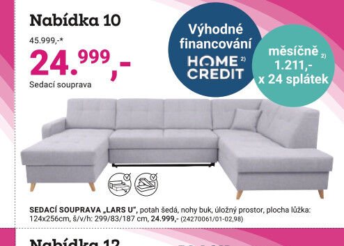 Sedací souprava LARS U - Möbelix aktualniletaky.eu