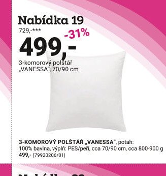 3-komorový polštář „VANESSA“