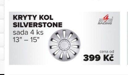 KRYTY KOL SILVERSTONE sada 4 ks 13