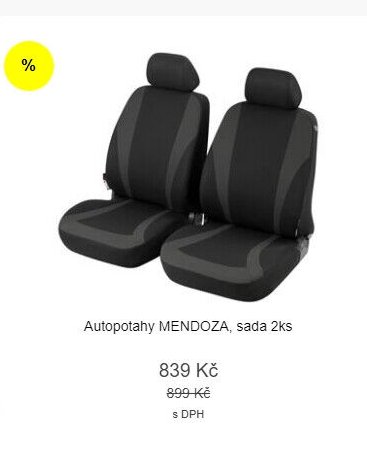 Autopotahy MENDOZA, sada 2ks