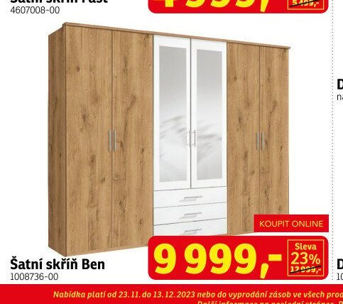Šatní skříň Ben