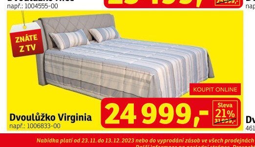Dvoulůžko Virginia - ASKO aktualniletaky.eu