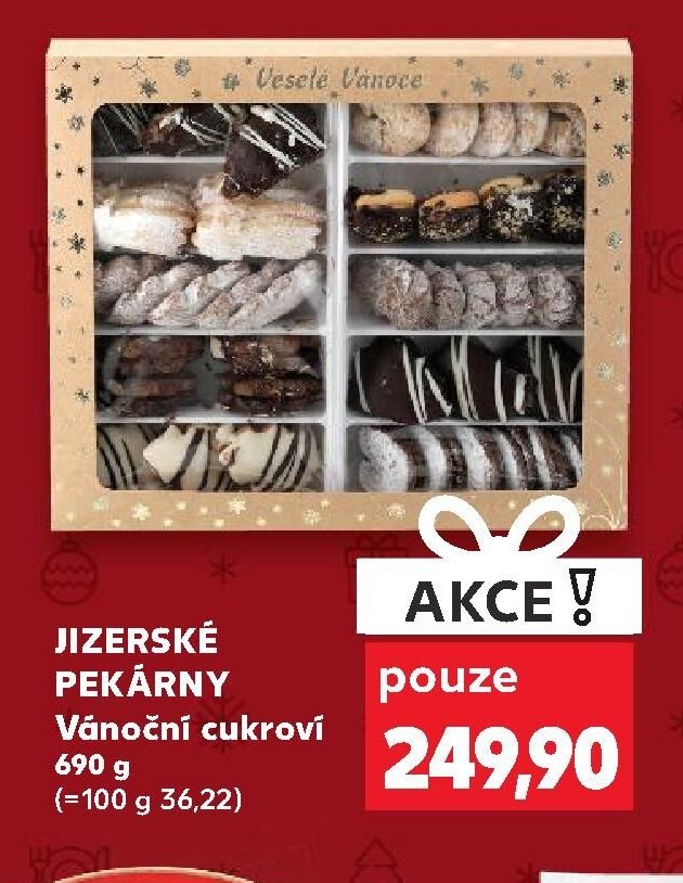 Jizerské pekárny Vánoční cukroví 690 g