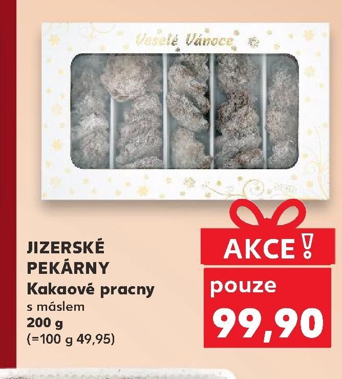 Jizerské pekárny Kakaové pracny s máslem 200 g
