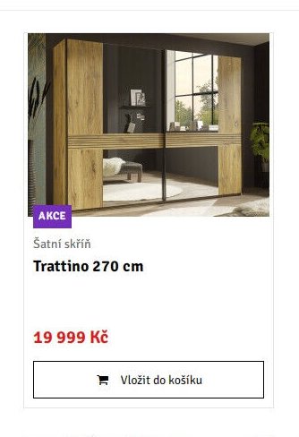 Šatní skříň Trattino 270 cm