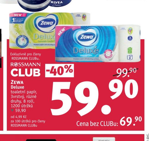 ZEWA Deluxe toaletní papír