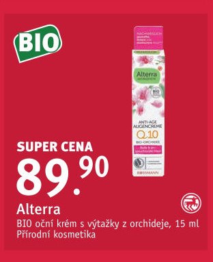 Alterra BIO oční krém s výtažky z orchideje