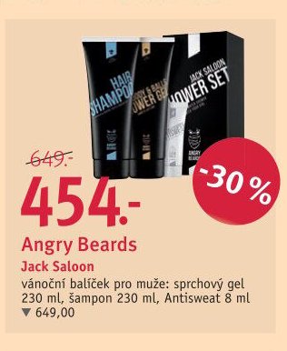 Angry Beards Jack Saloon vánoční balíček pro muže