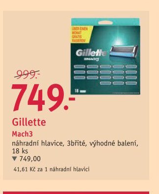 Gillette Mach3 náhradní hlavice