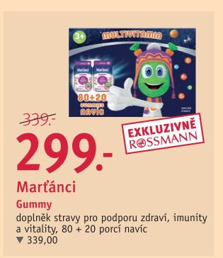 Martánci Gummy doplněk stravy pro podporu zdraví, imunity a vitality, 80 + 20 porcí navíc