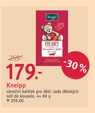 Kneipp vánoční balíček pro děti: sada dětských solí do koupele, 4x 60 g