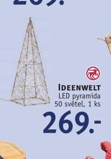 IDEENWELT LED pyramida 50 světel, 1 ks