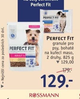 PERFECT FIT granule pro psy, bohaté na kuřecí maso, 2 druhy, 825 g