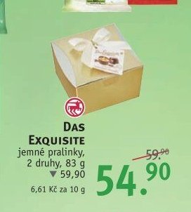 DAS EXQUISITE jemné pralinky