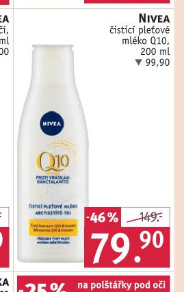 NIVEA čisticí pleťové mléko Q10