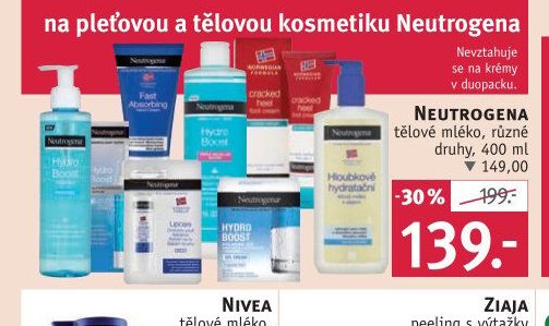 Neutrogena tělové mléko, různé druhy, 400 ml